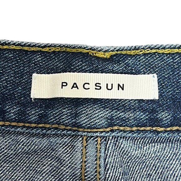 Pacsun Ultra High Rise Vintage Short Size 25 Button Fly Raw Hem Jean Shorts - Picture 8 of 11